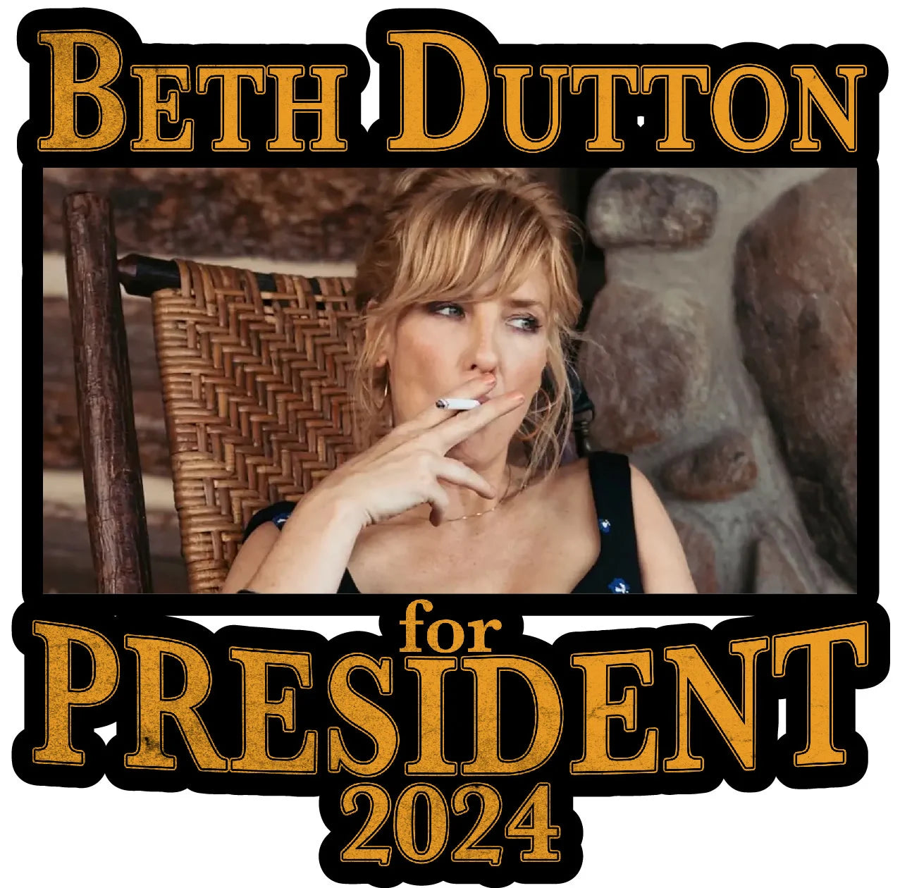 Beth Dutton for President 2024 Decal - High-Quality Vinyl Sticker