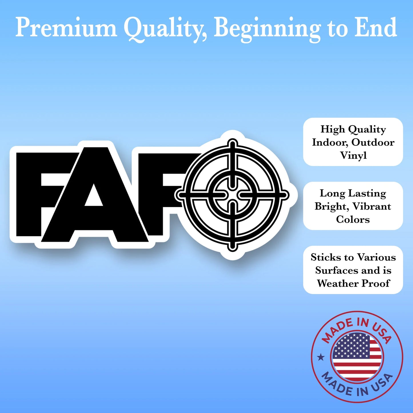 FAFO Crosshair Sticker