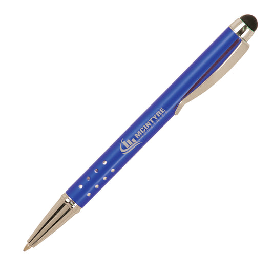 Custom Metal Pens with Stylus Tip - Gloss Finish or Bamboo Barrel